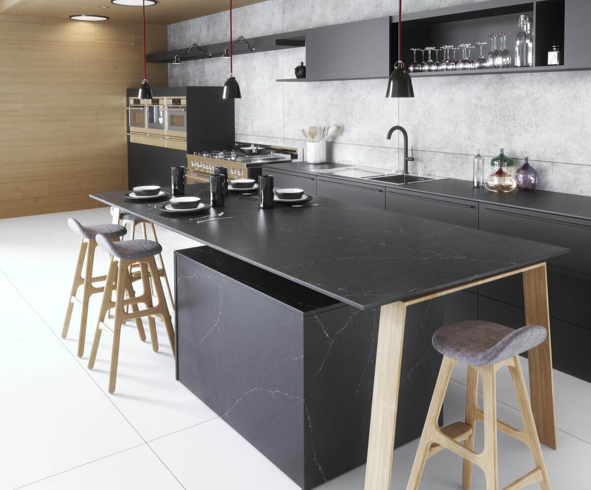 Bord i Charcoal Soapstone